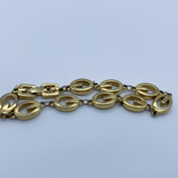 GIVENCHY “G" Links Gold Plated Bracelet - Picture 4 of 7
